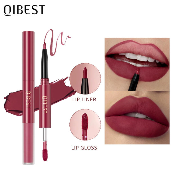 Premium Waterproof DuoGlam Lipstick & Liner Set